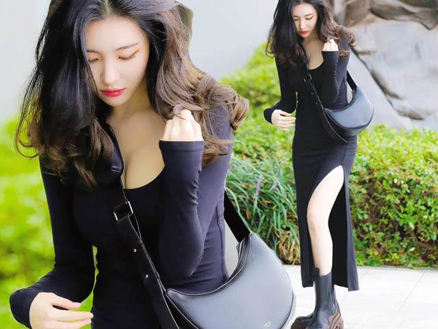 Thời trang - Kiều nữ xứ Hàn cực nóng bỏng khi xuống phố với váy ôm sát xẻ đùi