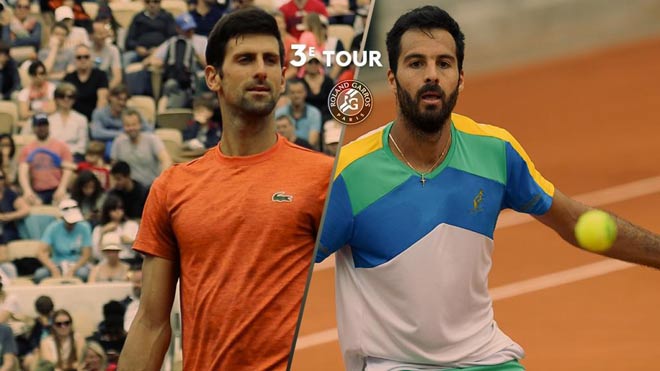 Novak Djokovic từng thắng Salvatore Caruso ở vòng 3 Roland Garros năm 2019
