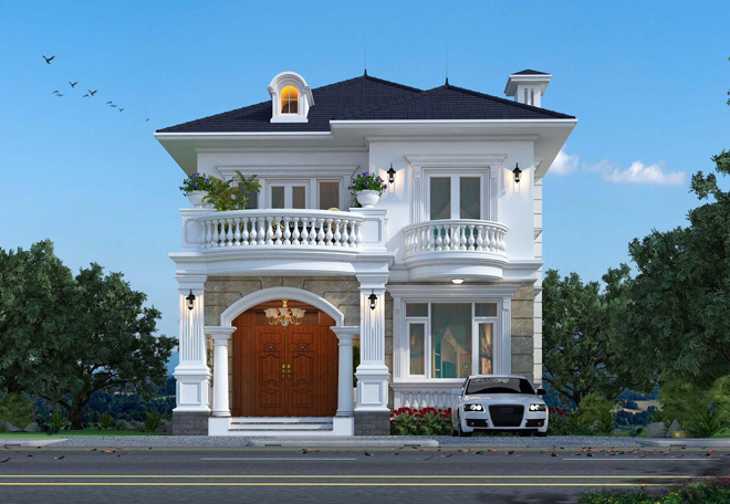 Biệt thự mini 2 tầng phong cách tân cổ điển sang trọng - 3