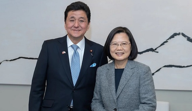 Ông Kishi từng gặp lãnh đạo Đài Loan Thái Anh Văn vào tháng 1.2020.