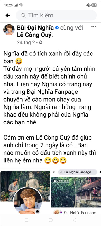 MC Đại Nghĩa gửi lời cám ơn Lê Công Quý