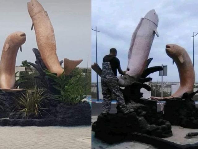 Thế giới - Morocco phá hủy bức tượng cá giống “của quý” gây tranh cãi