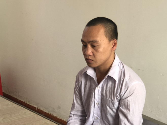 Đối tượng Huỳnh Thúc Nguyên tại cơ quan Công an