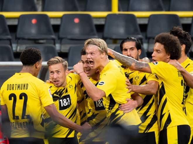 Video highlight trận Dortmund - Monchengladbach: Cú đúp Haaland, bộ đôi 17 tuổi tung hoành - 1