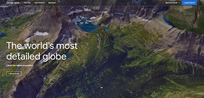 Thư viện bách khoa toàn thư Địa lý - Tự nhiên của Trái Đất trên Google Earth.