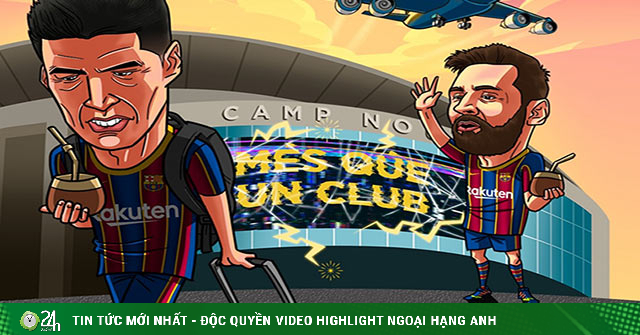 Ảnh chế: Messi ngậm ngùi tiễn bạn thân rời khỏi Barca