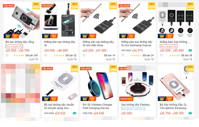 Có những sản phẩm có giá chỉ vài chục nghìn đồng