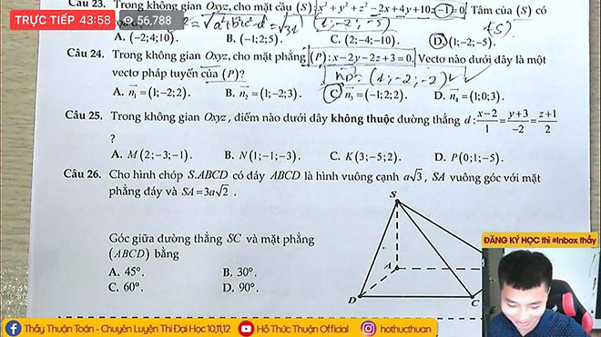 Buổi học đạt kỷ lục 57.000 người xem live dạy học trực tiếp qua facebook của thầy giáo Hồ Thức Thuận