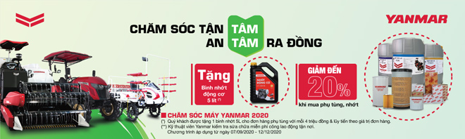 Banner chiến dịch Chăm sóc máy Yanmar 2020