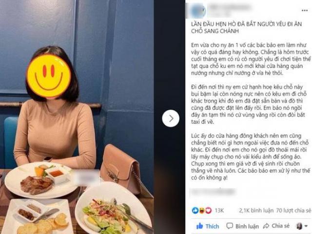 Bạn trẻ - Cuộc sống - Tố bạn gái chê bai quán vỉa hè đòi ăn nhà hàng sang chảnh, chàng trai xa xẩm mặt mày khi bị "nữ chính" bóc phốt ngược