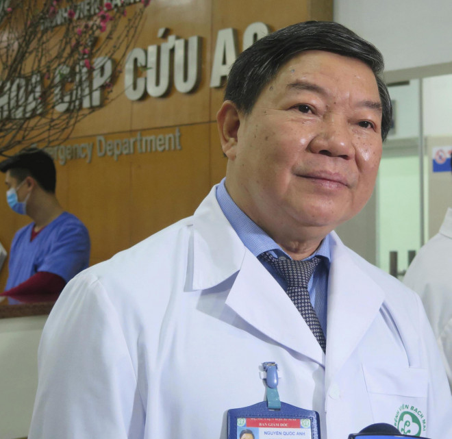 Ông Nguyễn Quốc Anh khi làm Giám đốc Bệnh viện Bạch Mai