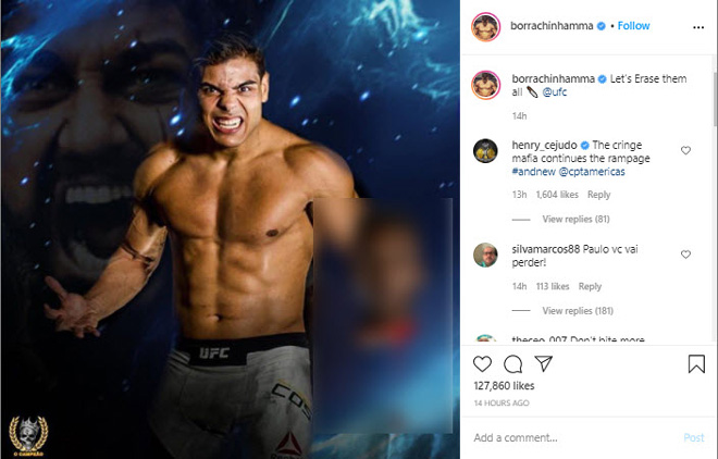 Bức hình khiêu chiến gây sốc của Paulo Costa