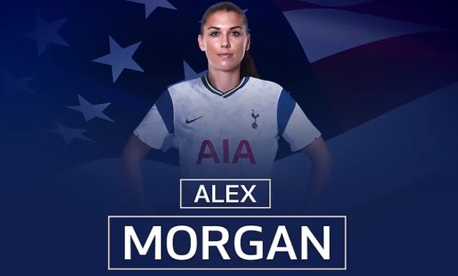 Alex Morgan - mỹ nhân số 1 làng bóng đá chính thức cập bến đội nữ Tottenham