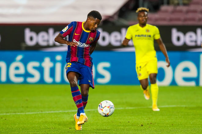 Tiền đạo 17 tuổi của Barca Ansu-Fati lập cú đúp bàn thắng chỉ trong 4 phút vào lưới Villarreal