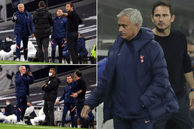 Mourinho và Frank Lampard khẩu chiến trên đường biên trong trận đấu