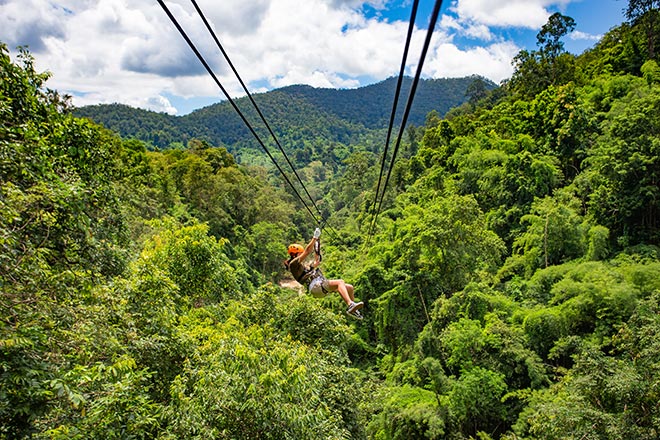 Cơ hội khám phá đại ngàn Chiang Mai trên đường trượt zipline kỳ thú đã tìm thấy cặp đôi nhà thám hiểm may mắn