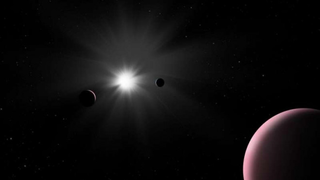 Ảnh đồ họa mô tả hệ hành tinh Nu2 Lupi - Ảnh: ESA