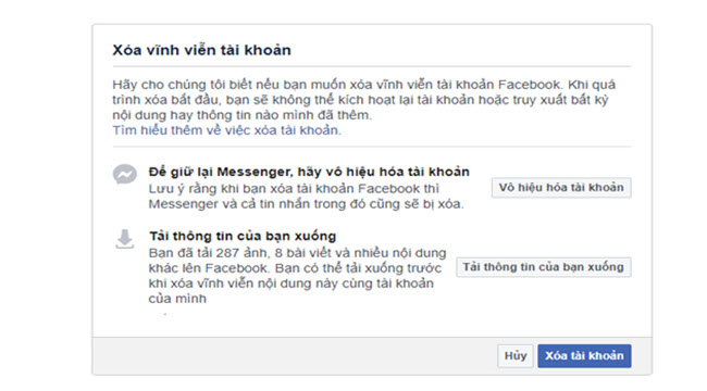 Cách xóa tài khoản Facebook và cách vô hiệu hóa tài khoản Facebook - 4