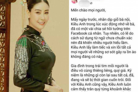 Hà Kiều Anh xin lỗi về chuyện "công chúa đời thứ 7 triều Nguyễn"