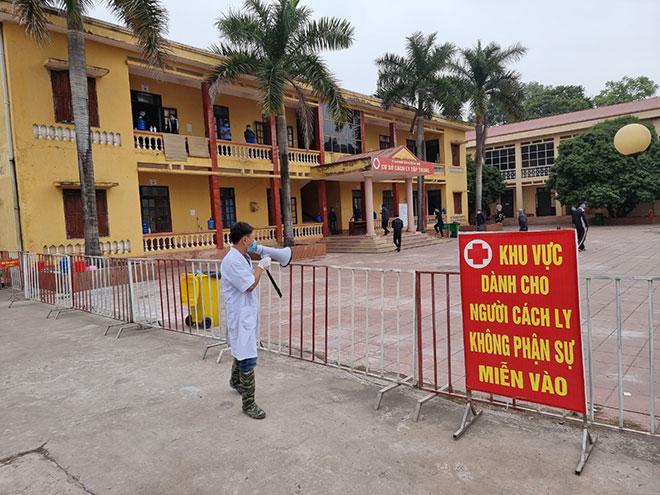 Khu vực cách ly dành cho người mắc COVID-19. Ảnh minh họa.