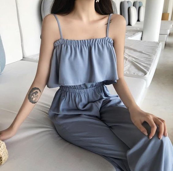 Hè này quý cô nhất định nên có một set đồ màu xanh mát mắt - 12