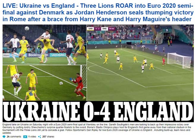 ĐT Anh đại thắng tứ kết EURO 2020, báo chí tự tin gọi tên nhà vô địch tương lai - 3