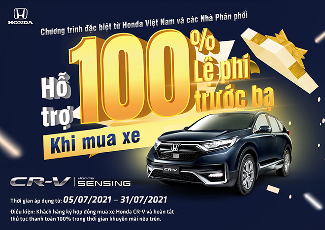 Hỗ trợ 100% lệ phí trước bạ cho khách hàng mua Honda CR-V trong tháng 7 năm 2021 - 3