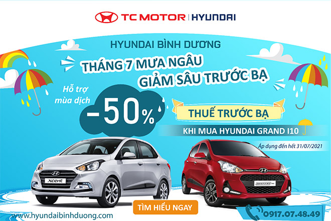 Hyundai Grand I10 - Tháng 7 mưa ngâu, giảm sâu trước bạ - 1