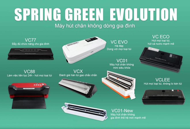 Các sản phẩm máy hút chân không gia đình đa dạng mẫu mã.