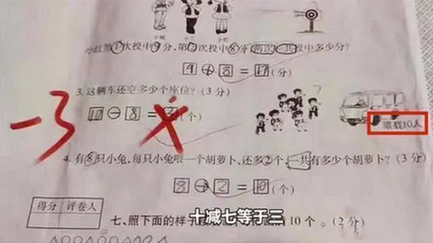 Một bài Toán khác cũng gây khó khăn tương tự.