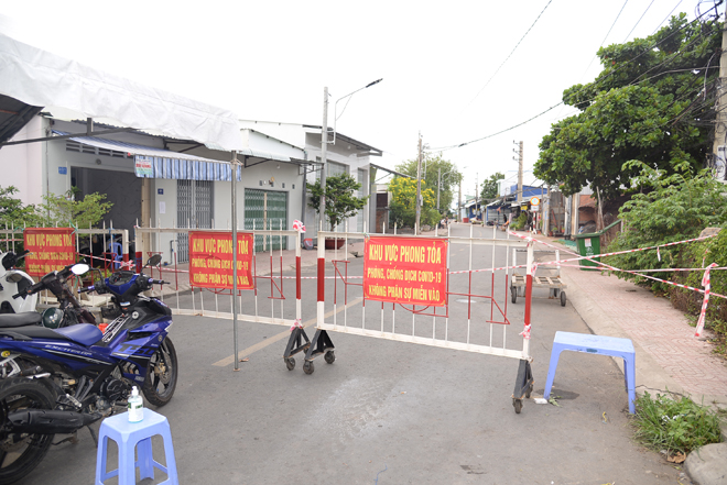 Nhiều khu vực tại Tiền Giang bị phong tỏa.