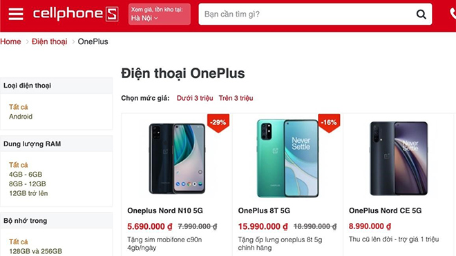 Cellphones mở bán loạt smartphone OnePlus, nhiều ưu đãi quà tặng độc quyền - 1