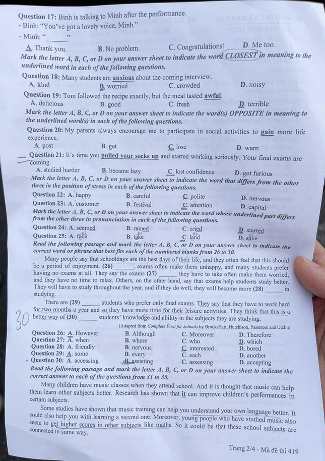 Thi THPT 2021: Giải đề Ngoại ngữ - 2