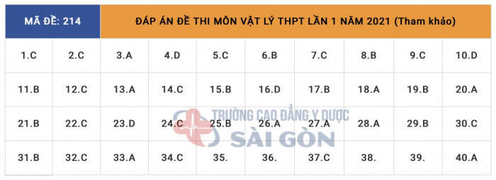 Đáp án chính thức môn Vật lý THPT 2021 từ bộ GDĐT - 10