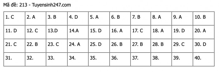 Đáp án chính thức môn Vật lý THPT 2021 từ bộ GDĐT - 9