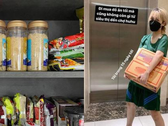 Bạn trẻ - Cuộc sống - TP.HCM giãn cách theo chỉ thị 16: Hậu Hoàng "sắm" thùng mì, netizen khoe ảnh "Tết Cô Vy"