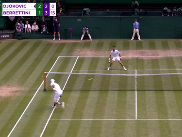 Thể thao - Tuyệt phẩm Wimbledon: Djokovic và Berrettini lên lưới so tài mãn nhãn