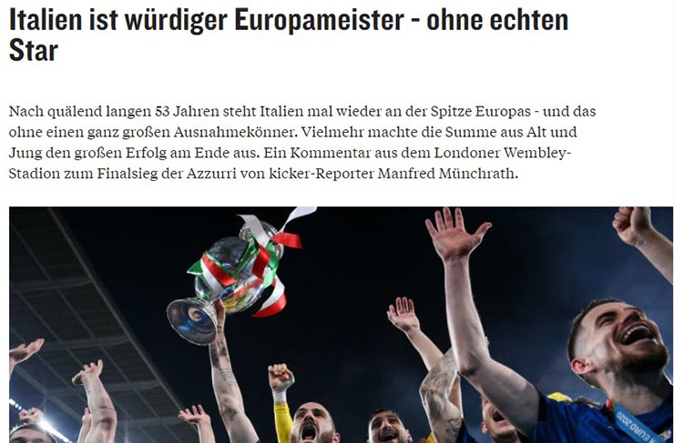 Italia vô địch EURO: Báo châu Âu hoan hỉ, tôn vinh &#34;Nhà vua bất khả chiến bại&#34; - 4