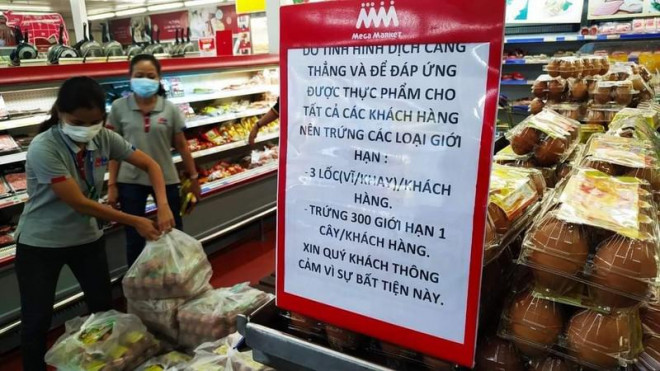 Thông báo hạn chế số lượng trứng/khách hàng tại MM Mega Market.