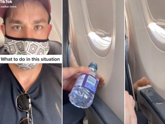 Bạn trẻ - Cuộc sống - Thanh niên xử gọn người gác chân lên ghế mình trên máy bay chỉ bằng một hành động cực hay ho