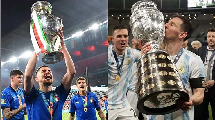 ĐT Italia (tân vương EURO) và ĐT Argentina (vừa vô địch Copa America) có thể sẽ gặp nhau để tranh cúp Maradona