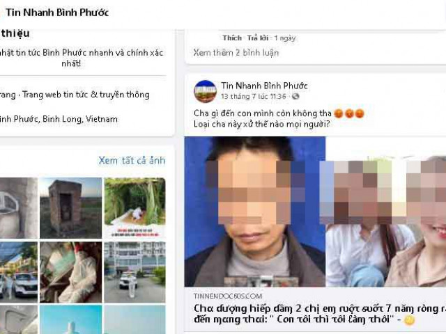 Pháp luật - Fanpage ghép ảnh 2 cô gái trẻ trong bài viết "cha dượng hiếp dâm 2 chị em ruột"