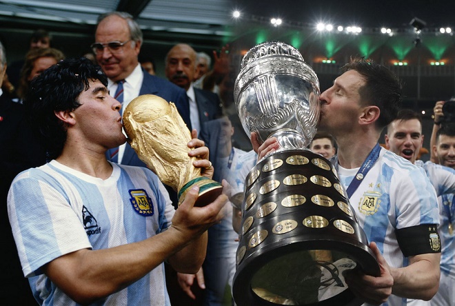 Messi lại bị đem ra so sánh với Maradona