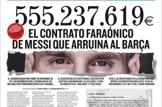 Messi từng bị chỉ trích nặng nề sau vụ bị phanh phui 555 triệu euro