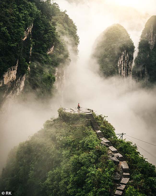 Hình ảnh thanh tao này được chụp tại một huyện nhỏ Cát Thủ, miền trung Trung Quốc.
