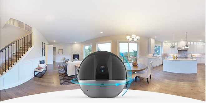 Camera EZVIZ C6W có khả năng quay quét 360 độ, cung cấp hình ảnh 2K và cả chức năng đàm thoại 2 chiều tiện lợi