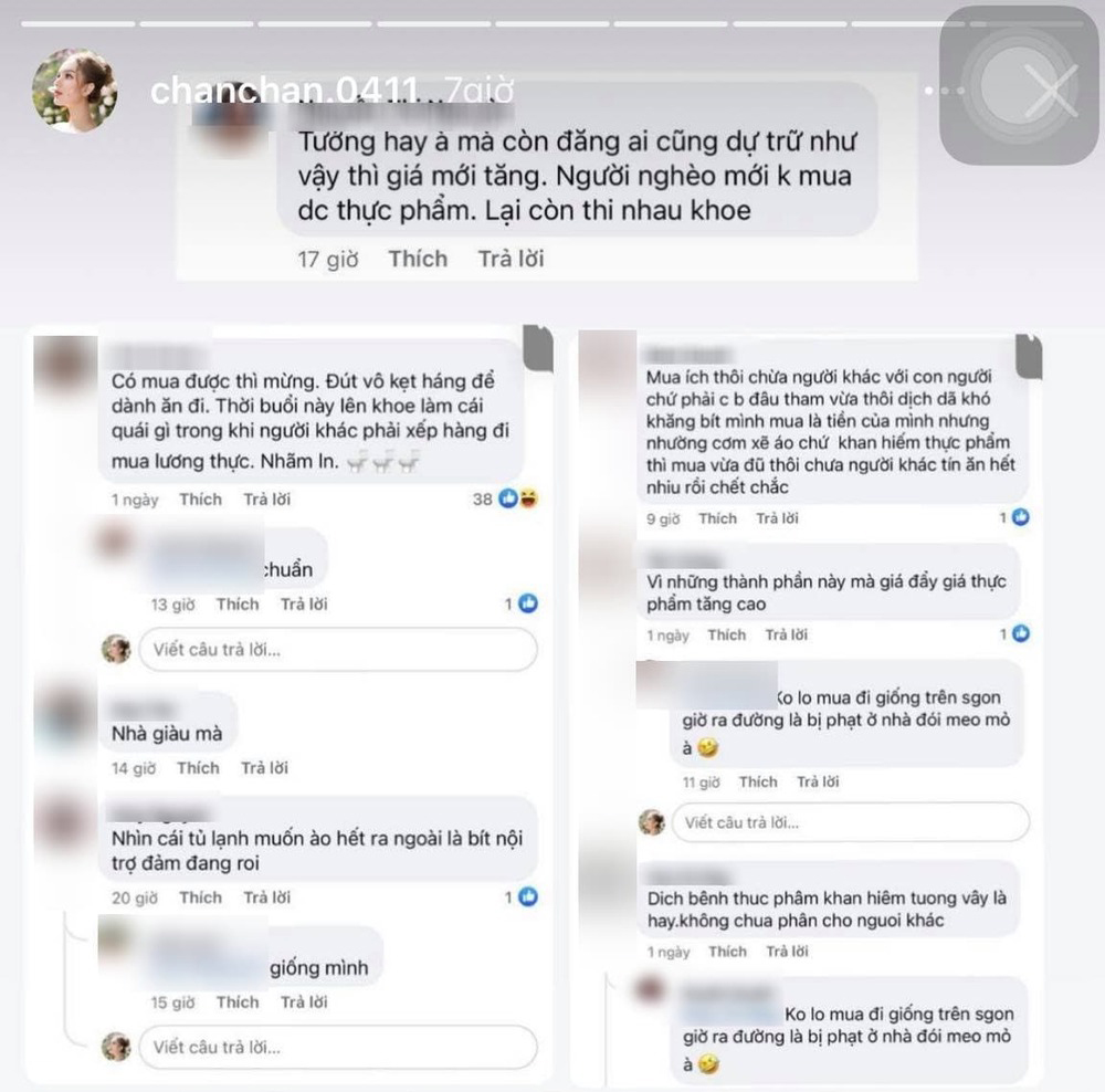 Đoạn chia sẻ của Xoài non trên story Instagram