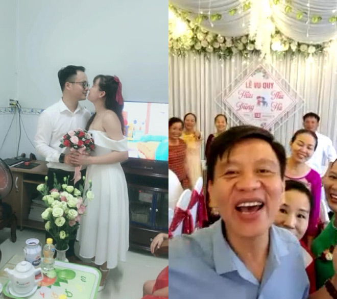 Cặp đôi tổ chức lễ cưới online