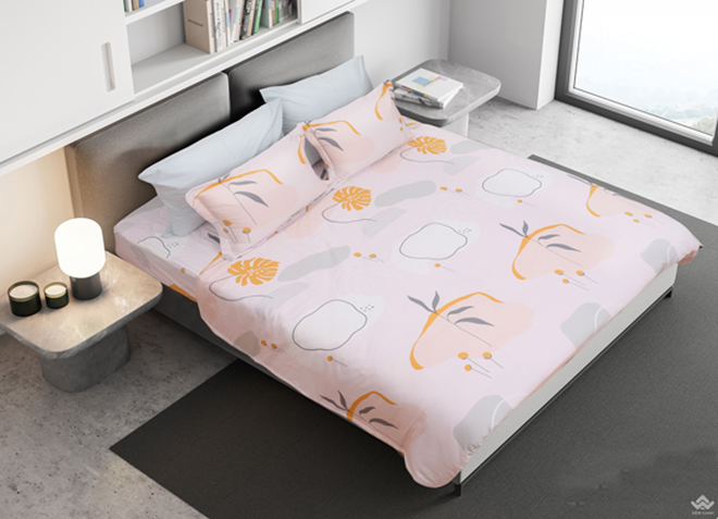 Chăn ga gối Sông Hồng Basic cotton BC21030