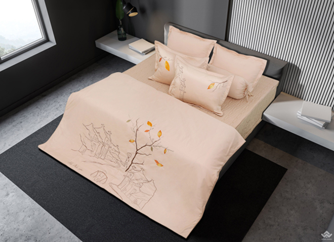 Chăn ga gối sông hồng cao cấp Urban UC21012